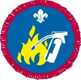 Scout Fire Safety Activity Badge not sponsored OLD FDL