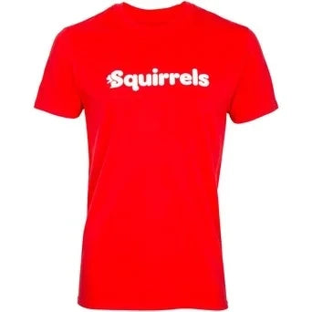 Squirrels Adult Tee Shirt, Squirrels printed on the back