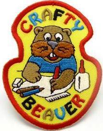 Beavers Crafty Fun Badge 75mm