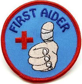 First Aider Fun Badge 75mm