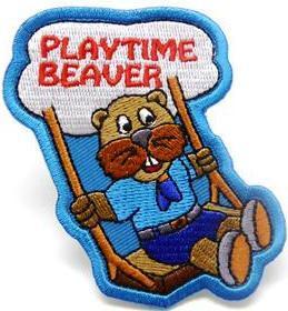 Playtime Beaver Fun Badge 75mm