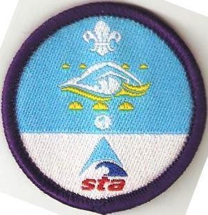 Swimmer Activity Badge Stage 1, STA, with Large Numbers OLD FDL