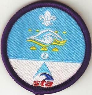 Swimmer Activity Badge Stage 2, STA, with Large Numbers OLD FDL