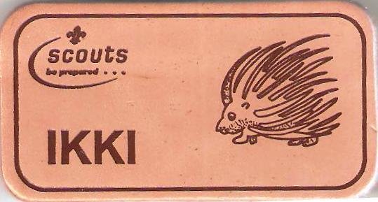 Ikki, Scouts Character Leather Name Badge, Natural