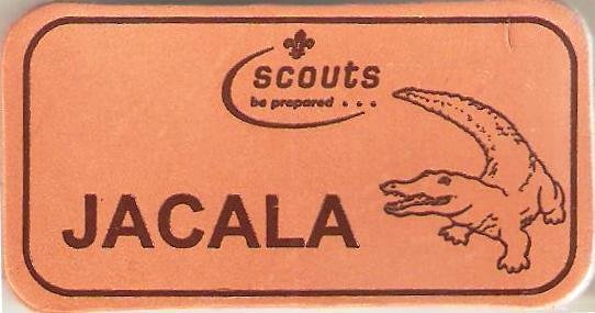 Jacala, Scouts Character Leather Name Badge, Natural