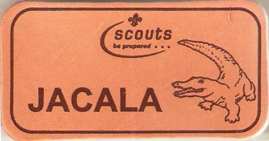 Jacala, Scouts Character Leather Name Badge, Natural