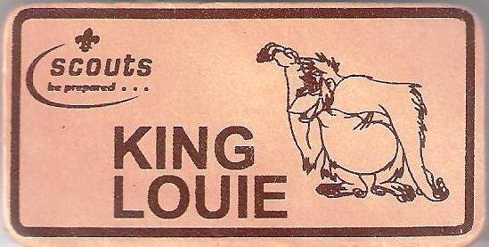 King Louie, Scouts Character Leather Name Badge, Natural