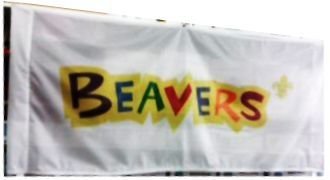 Beavers banner, approx. 4'x2'