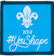 YouShape badge, Scouts 2018, 5cm square