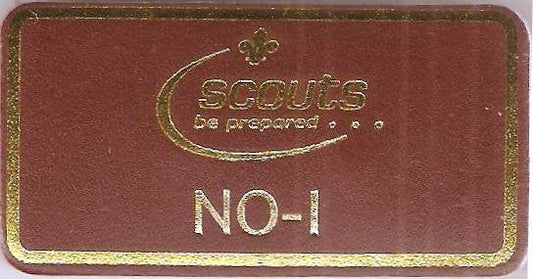 NO-I, Scouts Leather Name Badge, Tan