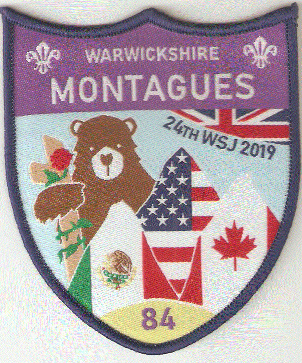 Warwickshire Montagues Jamboree Badge, 2019