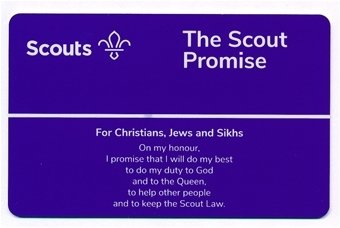 Scout Law and Promise Card